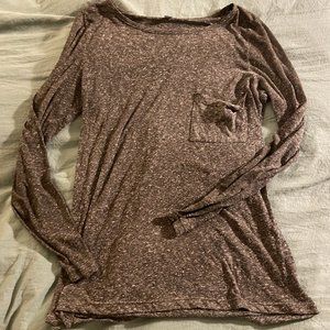 Long Sleeve Sheer Olive Green Top